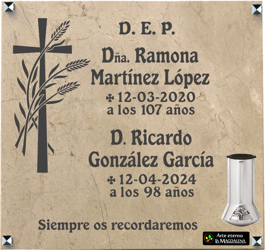 LAPIDA COLUMBARIO LA MAGDALENA LEON